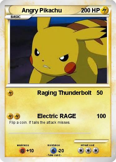 Pokemon Angry Pikachu
