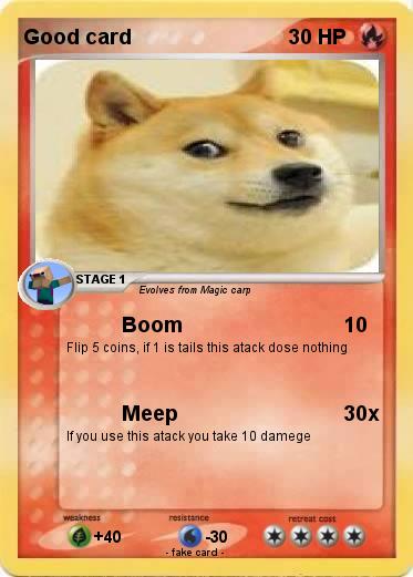 Pokemon Good card