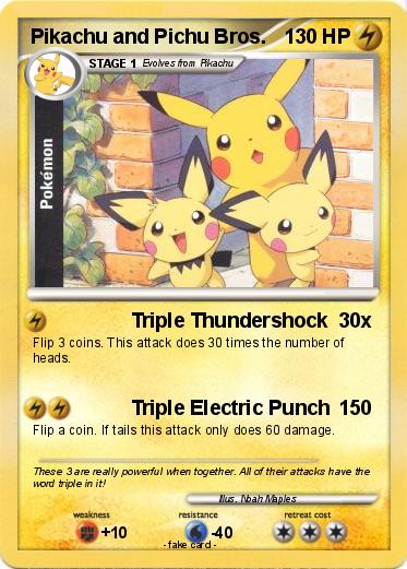 Pokemon Pikachu and Pichu Bros.