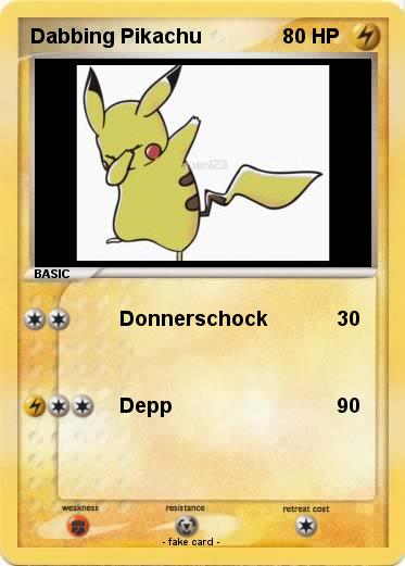Pokemon Dabbing Pikachu