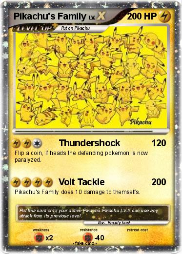 Pokemon Pikachu's Family