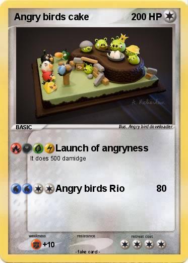 Pokemon Angry birds cake