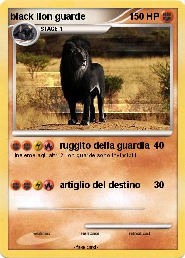 Pokemon black lion guarde