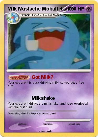 Pokemon Milk Mustache Wobuffet