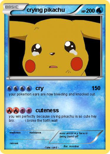 Pokemon crying pikachu