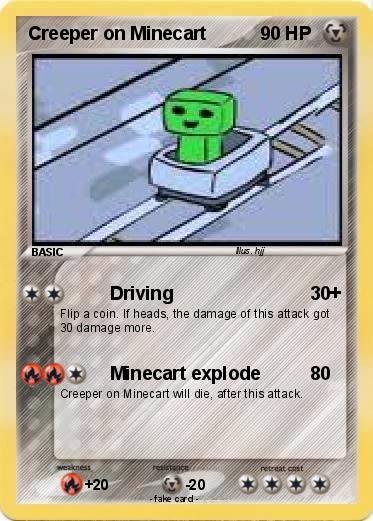 Pokemon Creeper on Minecart