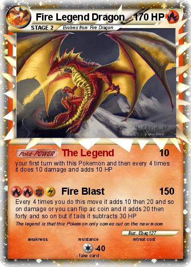 Pokemon Fire Legend Dragon