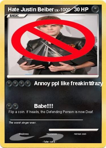 Pokemon Hate Justin Beiber