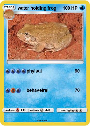 Pokemon water holding frog