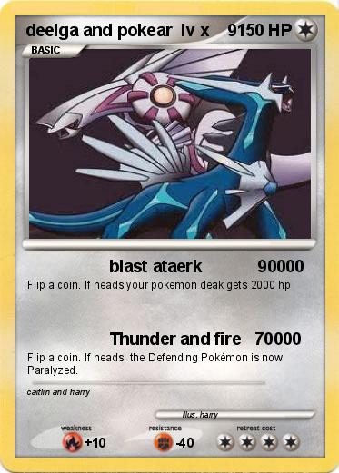 Pokemon deelga and pokear  lv x    9