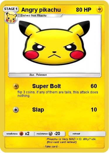 Pokemon Angry pikachu
