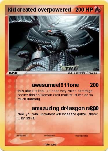 Pokemon kid created overpowered