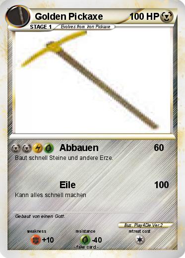 Pokemon Golden Pickaxe