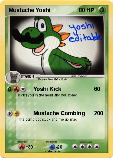 Pokemon Mustache Yoshi