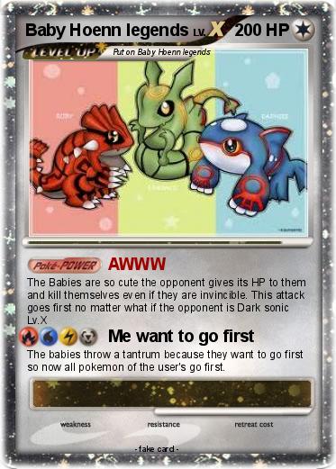 Pokemon Baby Hoenn legends