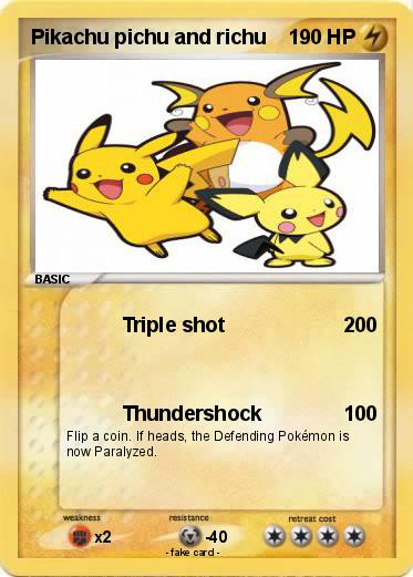 Pokemon Pikachu pichu and richu