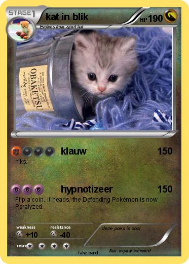 Pokemon kat in blik