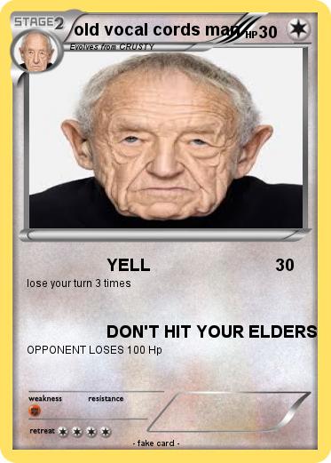 Pokemon old vocal cords man
