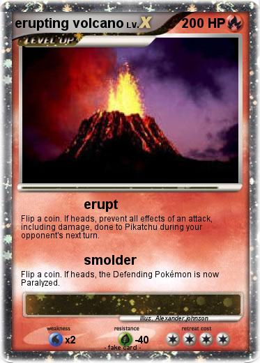 Pokemon erupting volcano