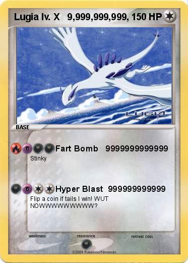 Pokemon Lugia lv. X   9,999,999,999,