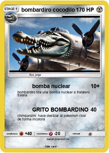 Pokemon bombardiro cocodilo