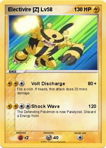 Pokemon Electivire [Z] Lv58