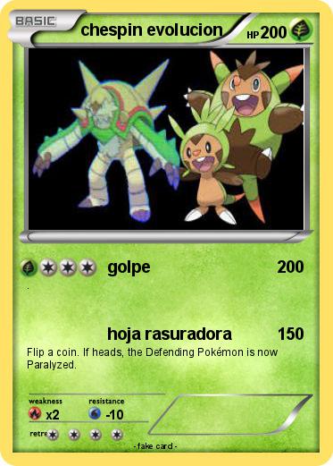 Pokemon chespin evolucion