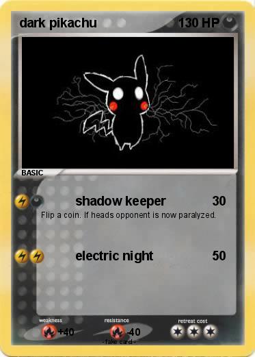 Pokemon dark pikachu