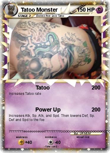 Pokemon Tatoo Monster