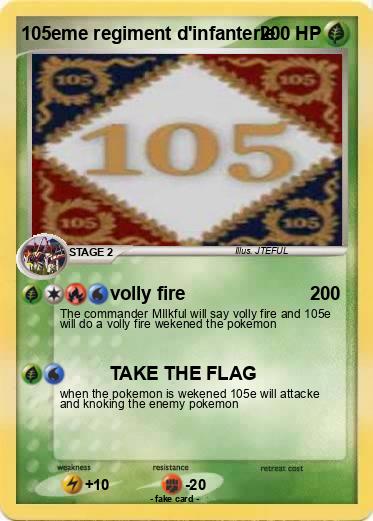 Pokemon 105eme regiment d'infanterie