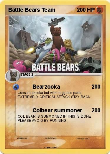Pokemon Battle Bears Team