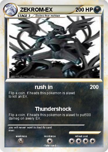 Pokemon ZEKROM-EX