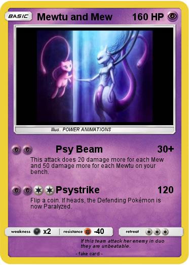 Pokemon Mewtu and Mew