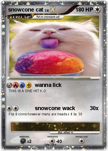 Pokemon snowcone cat