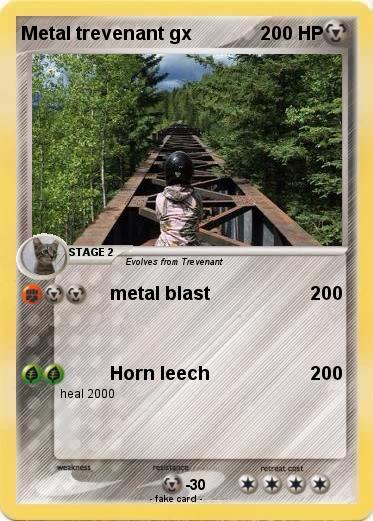 Pokemon Metal trevenant gx