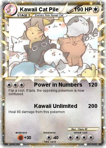 Pokemon Kawaii Cat Pile