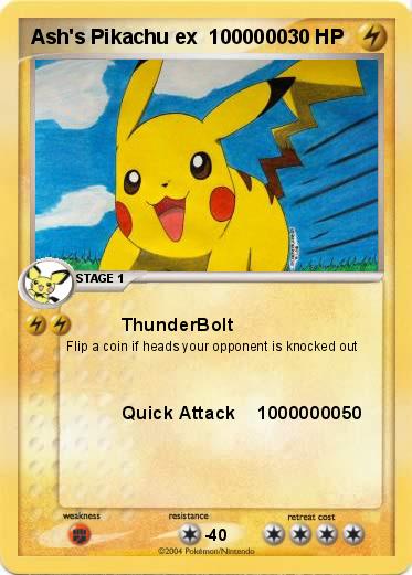 Pokemon Ash's Pikachu ex  1000000