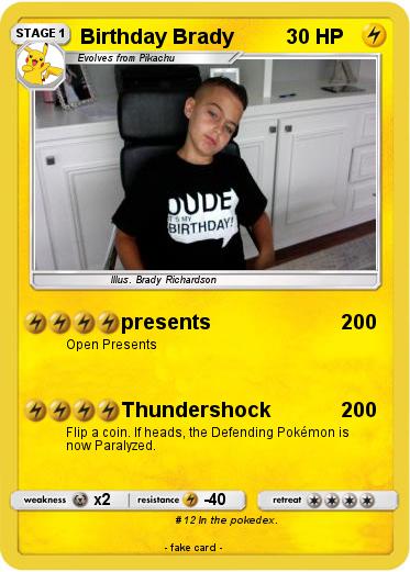 Pokemon Birthday Brady