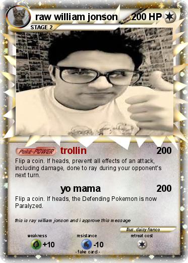 Pokemon raw william jonson