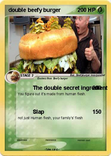 Pokemon double beefy burger