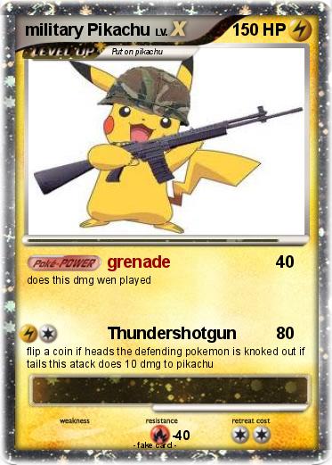 Pokemon military Pikachu