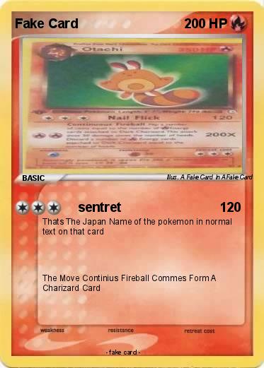 Pokemon Fake Card