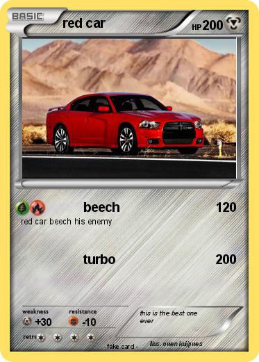 Pokemon red car
