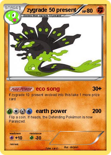 Pokemon zygrade 50 present