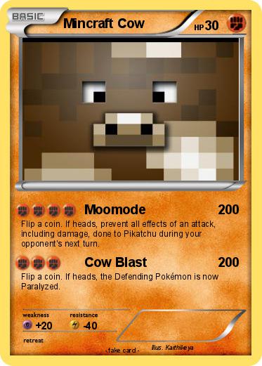 Pokemon Mincraft Cow