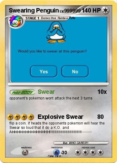 Pokemon Swearing Penguin