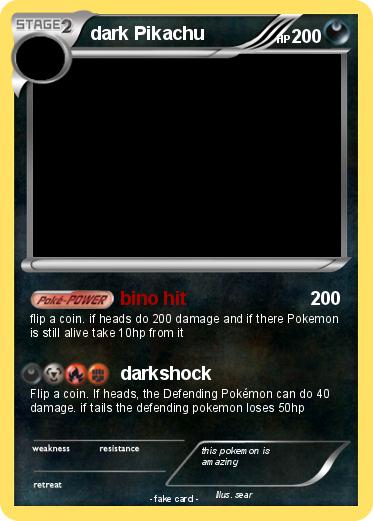 Pokemon dark Pikachu