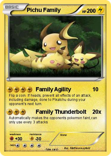 Pokemon Pichu Family