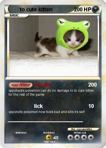 Pokemon to cute kitten