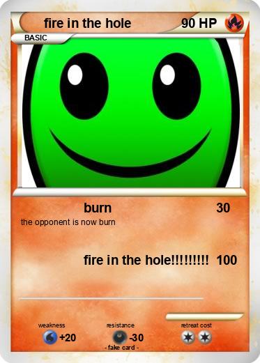 Pokemon fire in the hole